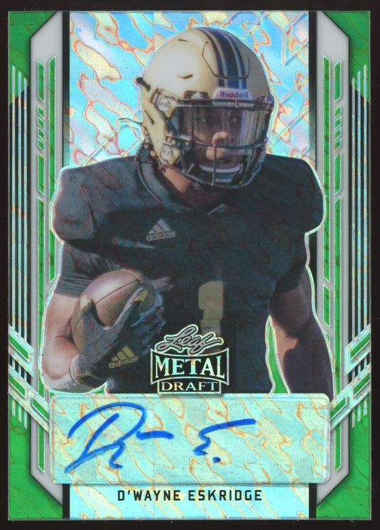 2021 Leaf Metal Draft Green Marbles Auto D'Wayne Eskridge