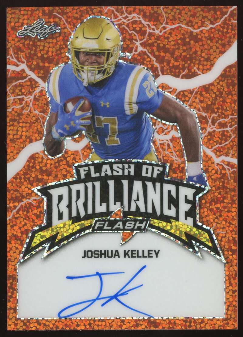 Load image into Gallery viewer, 2020 Leaf Flash Flash of Brilliance Orange Auto Joshua Kelley #FB-JK2 Rookie RC /10  Image 1
