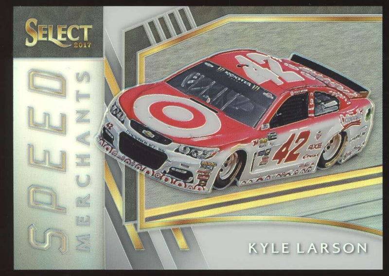 Load image into Gallery viewer, 2017 Panini Select Speed Merchants White Prizm Kyle Larson #9 Nascar /50  Image 1
