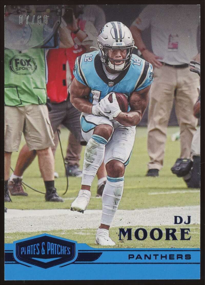 Load image into Gallery viewer, 2020 Panini Plates &amp; Patches Blue DJ Moore #30 Carolina Panthers /60  Image 1
