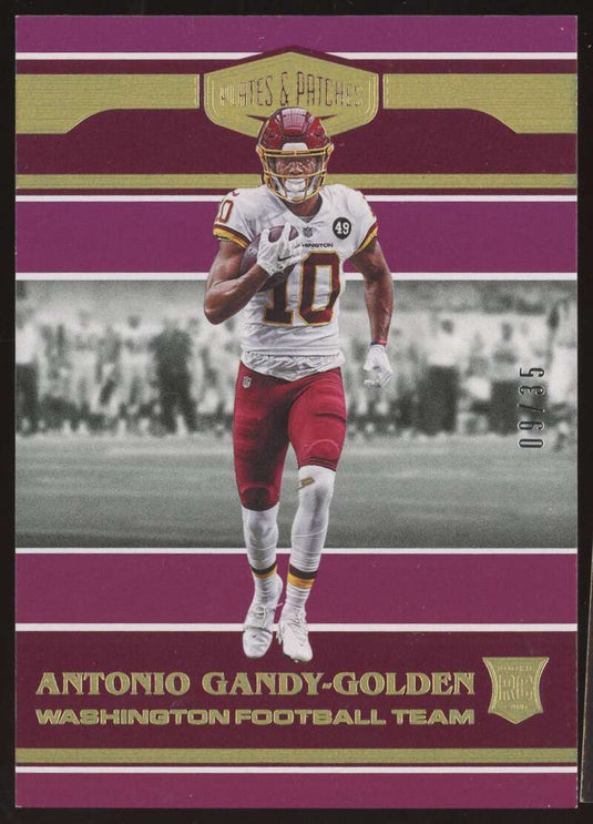 2020 Panini Plates &amp; Patches Purple Antonio Gandy-Golden