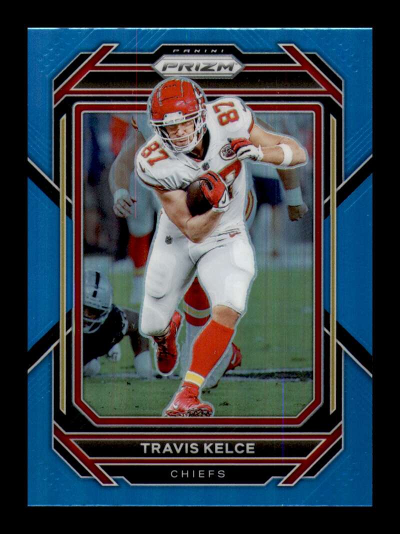 Load image into Gallery viewer, 2022 Panini Prizm Light Blue Prizm Travis Kelce #144 Kansas City Chiefs  Image 1
