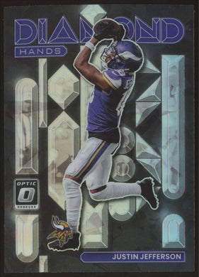 2022 Donruss Optic Diamond Hands Silver Prizm Justin Jefferson 