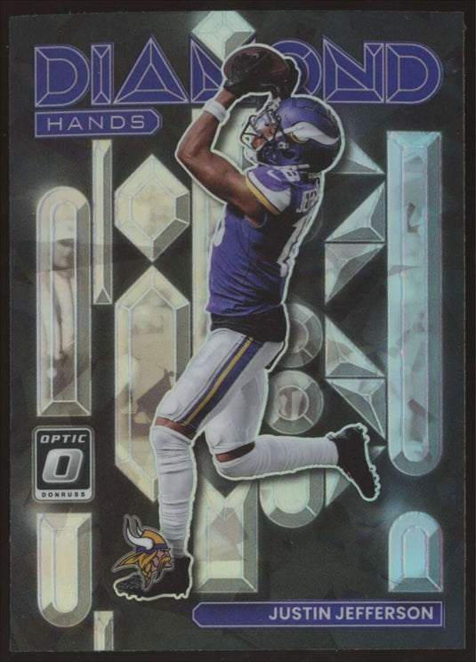 2022 Donruss Optic Diamond Hands Silver Prizm Justin Jefferson