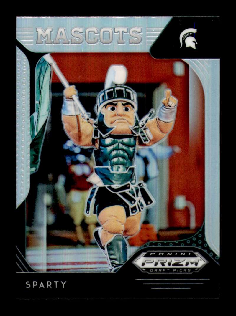 Load image into Gallery viewer, 2019 Panini Prizm Draft Silver Prizm Mascots Sparty #67 Michigan State Spartans  Image 1
