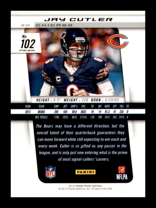 2013 Panini Prizm Blue Pulsar Prizm WM Jay Cutler