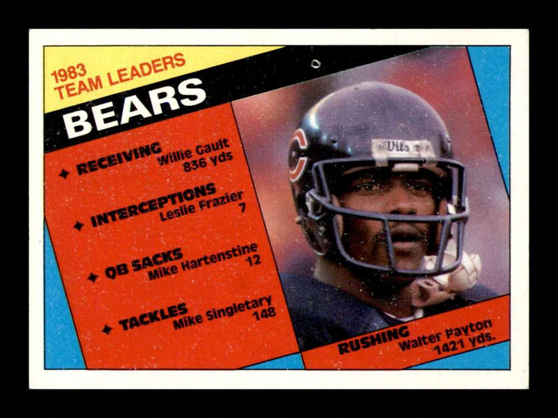 Load image into Gallery viewer, 1984 Topps Walter Payton #221 Team Leaders Chicago Bears NM Near Mint Image 1
