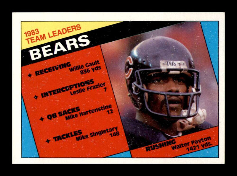 Load image into Gallery viewer, 1984 Topps Walter Payton #221 Team Leaders Chicago Bears NM Near Mint Image 1
