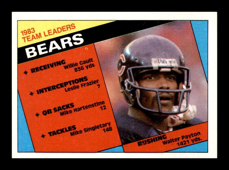 Load image into Gallery viewer, 1984 Topps Walter Payton #221 Team Leaders Chicago Bears NM Near Mint Image 1
