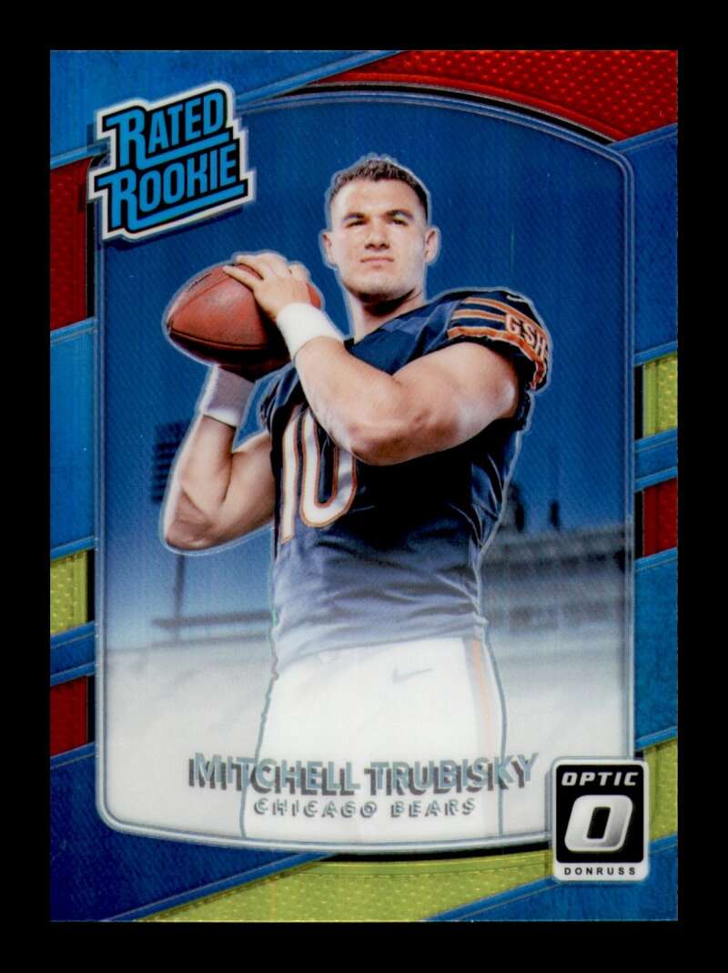 Load image into Gallery viewer, 2017 Donruss Optic Red Yellow Mitchell Trubisky #178 Chicago Bears Rookie RC Image 1
