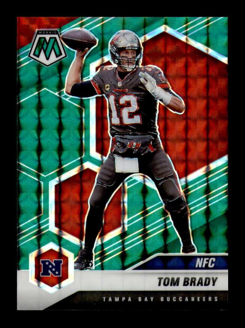 Load image into Gallery viewer, 2021 Panini Mosaic Green Mosaic Prizm Tom Brady #201 Tampa Bay Buccaneers  Image 1
