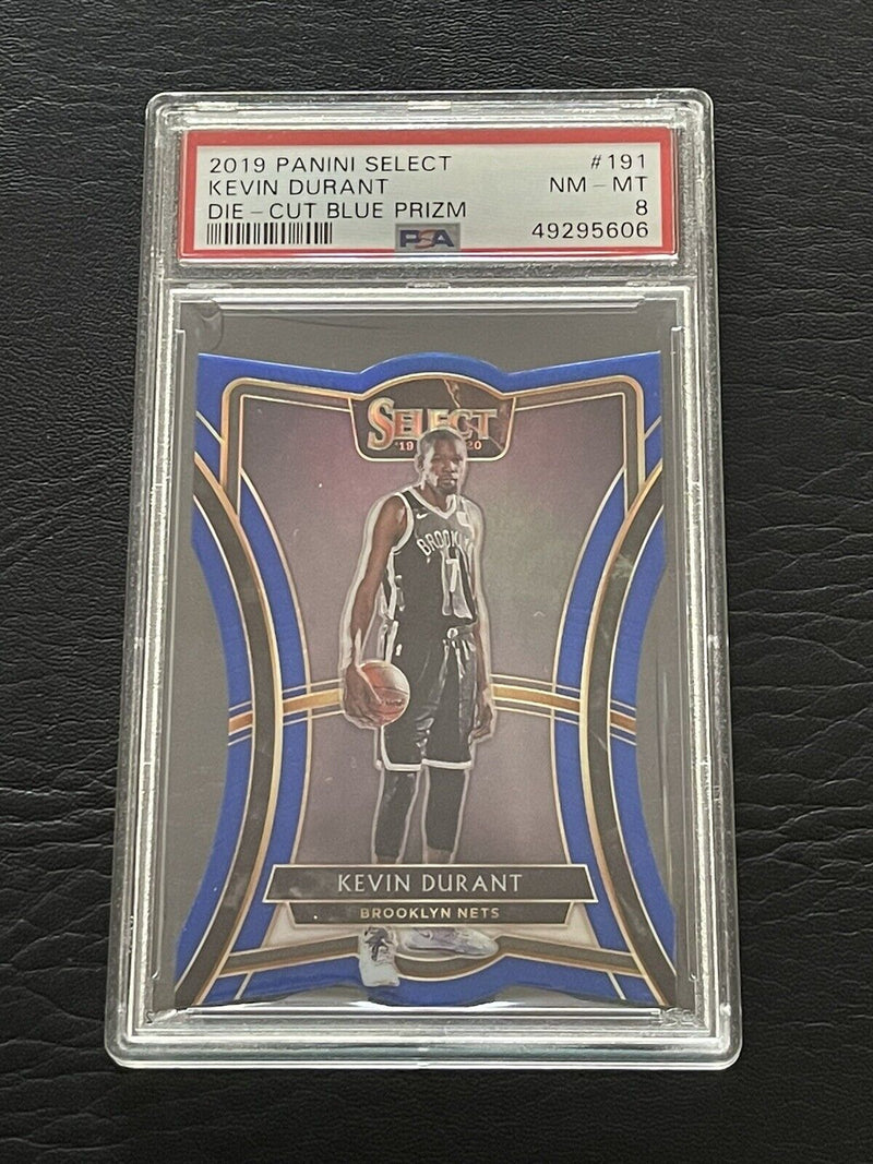 Load image into Gallery viewer, 2019-20 Panini Select Blue Prizm Die Cut Kevin Durant #191 PSA 8 /249 Image 1
