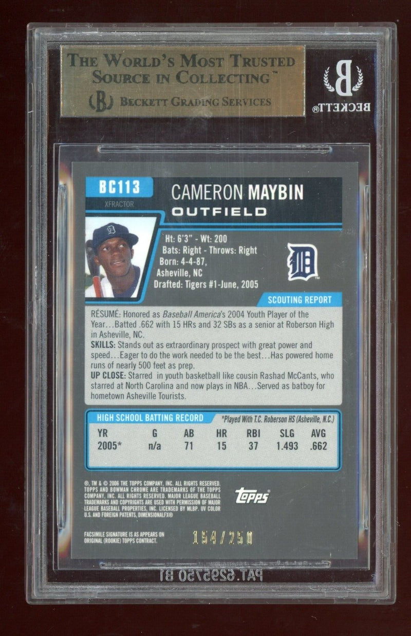 Load image into Gallery viewer, 2006 Bowman Chrome X-Fractor Cameron Maybin #BC113 1st Bowman BGS 9.5 /250 Image 2
