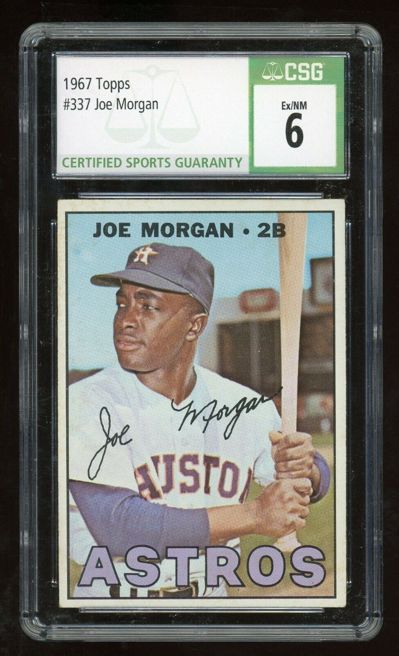 Load image into Gallery viewer, 1967 Topps Joe Morgan #337 Houston Astros CSG 6 EX-MT Centered Image 1
