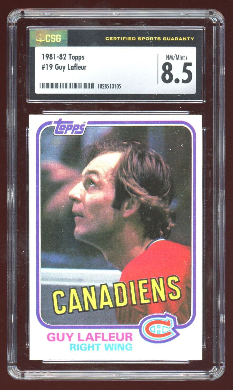 Load image into Gallery viewer, 1981-82 Topps Guy Lafleur #19 Montreal Canadiens CSG 8.5 NM-MT+ Image 1
