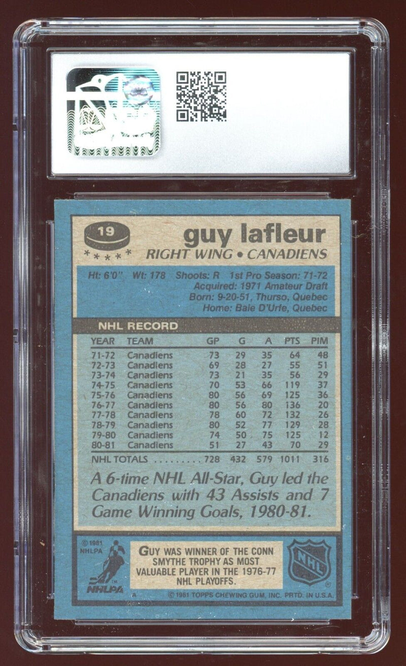 Load image into Gallery viewer, 1981-82 Topps Guy Lafleur #19 Montreal Canadiens CSG 8.5 NM-MT+ Image 2
