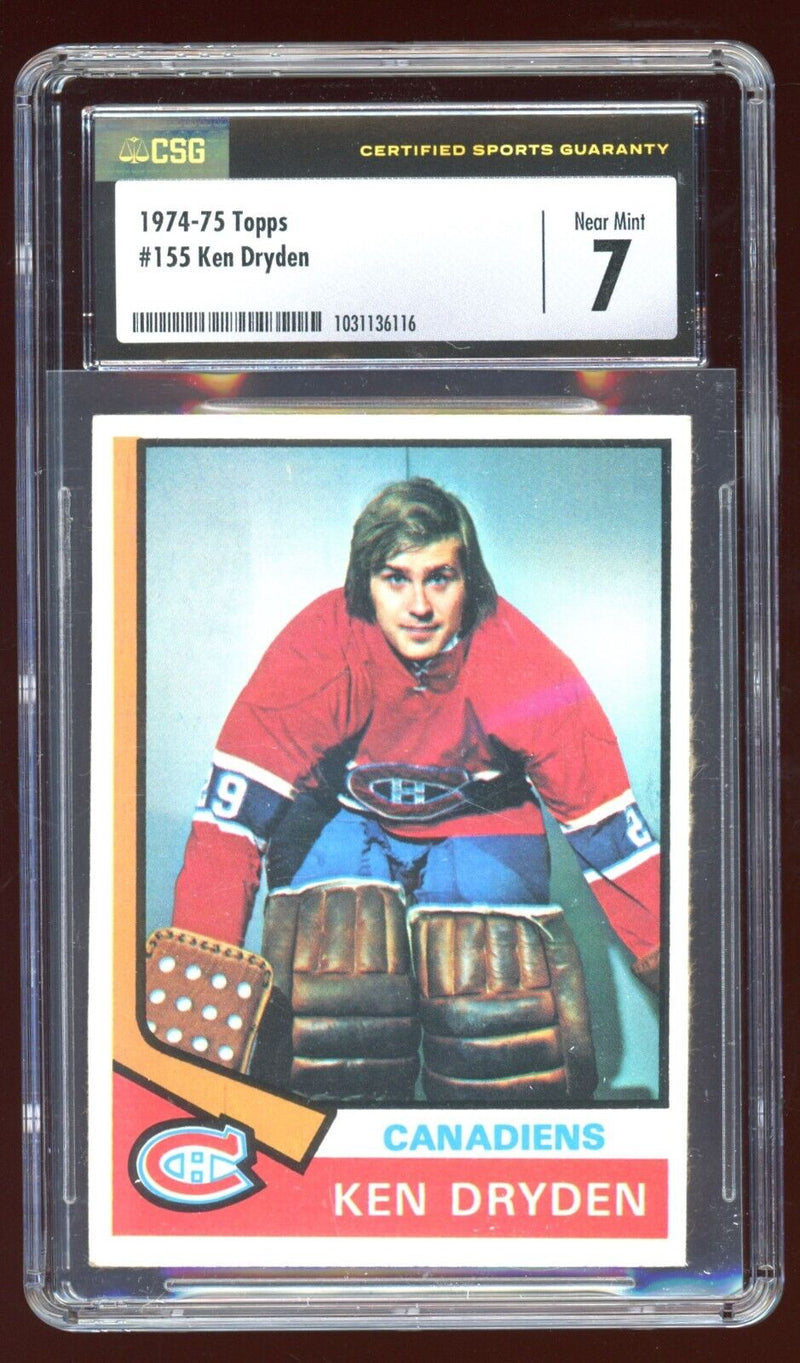 Load image into Gallery viewer, 1974-75 Topps Ken Dryden #155 Montreal Canadiens CSG 7 NM Near Mint Image 1
