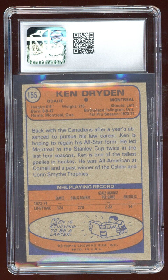 1974-75 Topps Ken Dryden