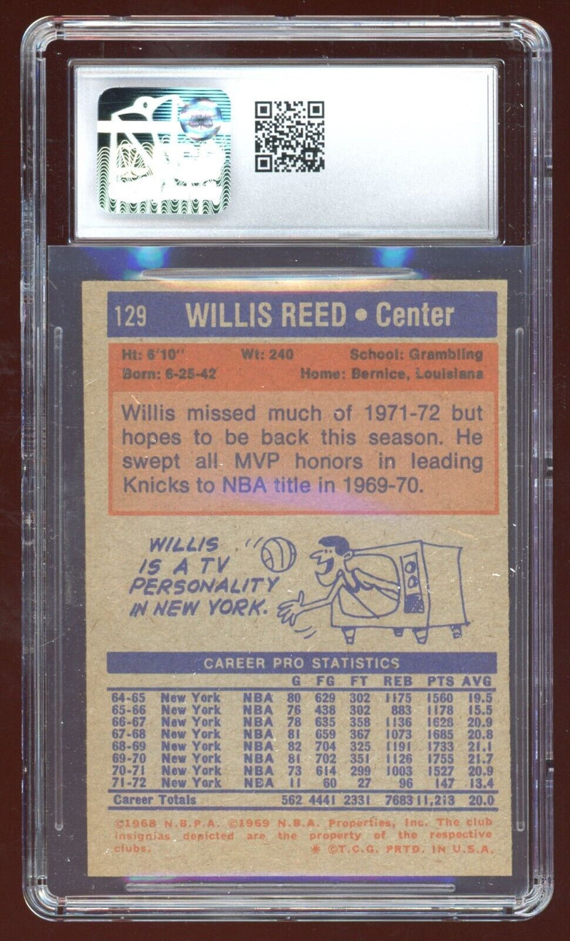 Load image into Gallery viewer, 1972-73 Topps Willis Reed #129 New York Knicks CSG 7.5 NM+ Near Mint Plus Image 2
