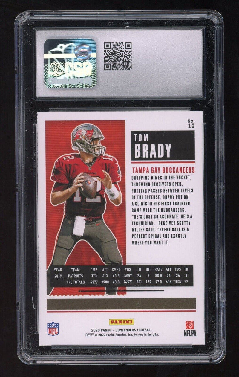 Load image into Gallery viewer, 2020 Panini Contenders Tom Brady #12 CSG 10 Gem Mint Tampa Bay Buccaneers Image 2
