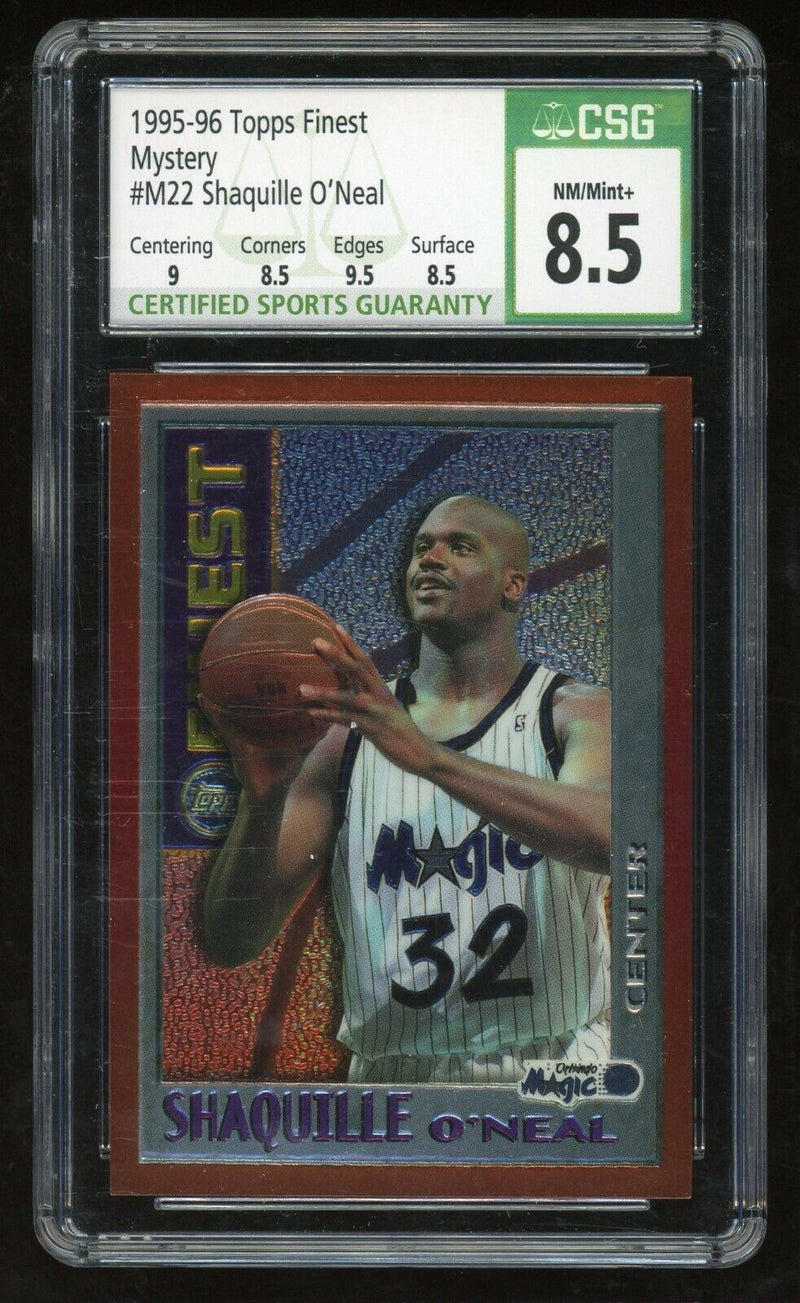 Load image into Gallery viewer, 1995-96 Topps Finest Mystery Shaquille O&#39;Neal #M22 Insert CSG 8.5 Image 1
