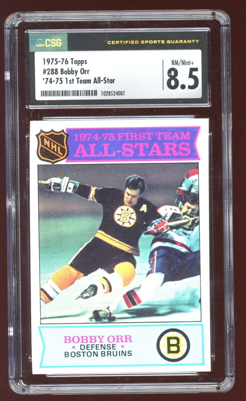 Load image into Gallery viewer, 1975-76 Topps Bobby Orr #288 All-Star Boston Bruins CSG 8.5 NM-MT+ Image 1
