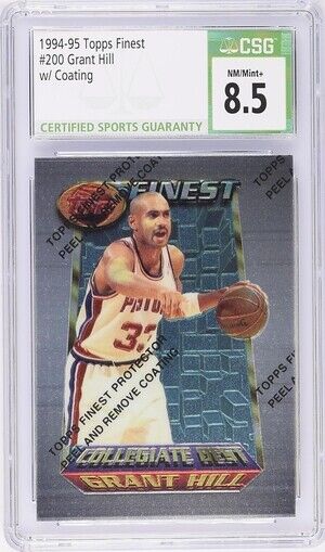 Load image into Gallery viewer, 1994-95 Topps Finest Grant Hill #200 Rookie Card RC Coating CSG 8.5 NM Mint + Image 1

