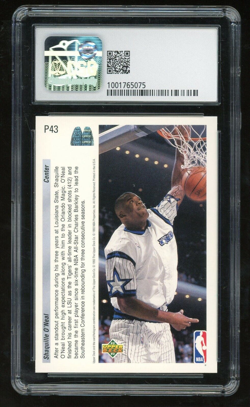 Load image into Gallery viewer, 1992 Upper Deck McDonald&#39;s Shaquille O&#39;Neal #P43 Rookie Card RC Magic CSG 9 Image 2
