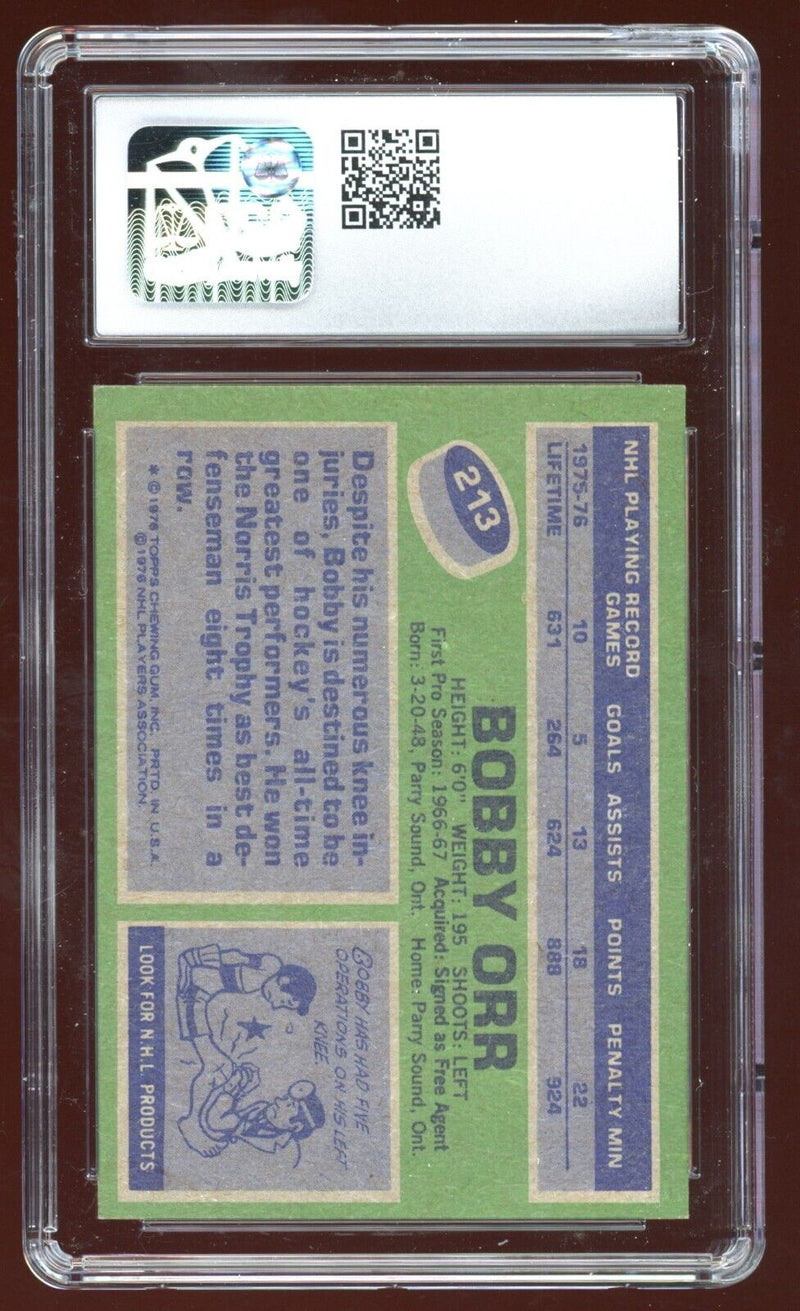 Load image into Gallery viewer, 1976-77 Topps Bobby Orr #213 Chicago Black Hawks CSG 7 NM Near Mint Image 2
